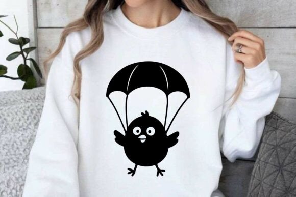 Chubby Little Bird Parachuting Down Svg Review