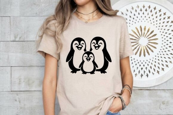 Funny Penguin Family SVG Clipart Vector Review