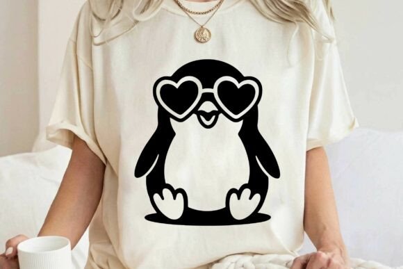 Penguin Sitting with Heart Sunglass SVG Review