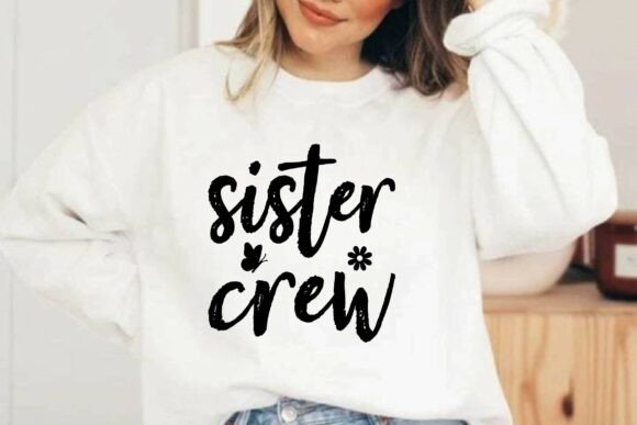 Retro Sister Crew SVG PNG T-shirt Design Review