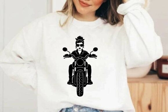 Review: A Woman on a Motorcycle Clipart Vector
