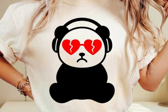 Sad Panda Heartbroken Sunglass SVG PNG Review